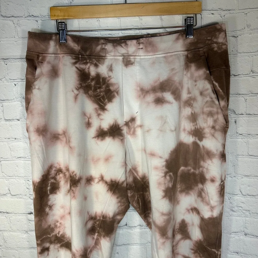 Lululemon City Sweat Jogger Earth Color Clay Wash Tie Dye Brown White Mens 2XL